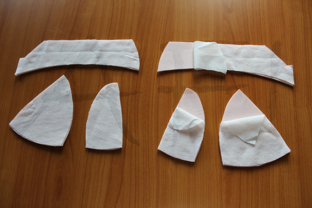 How to sew a bra – Step 7.1: Sewing cups - Attaching lining to the foam ...
