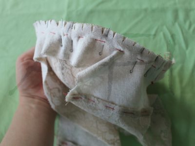 How to sew a bra – Step 9.2: Attache cups to the band - Sew cups to the ...