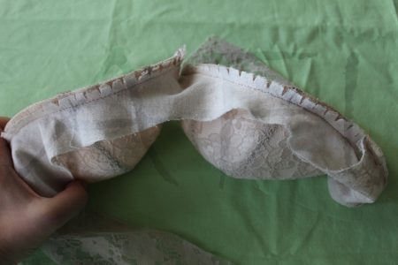 How to sew a bra – Step 9.2: Attache cups to the band - Sew cups to the ...